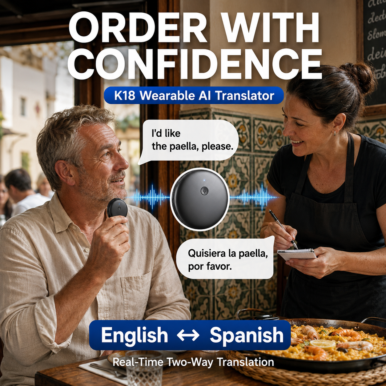 🔥LAST DAY 50% OFF 🌎 K18 AI Smart Translator 2026– Break Language Barriers & Connect With the World