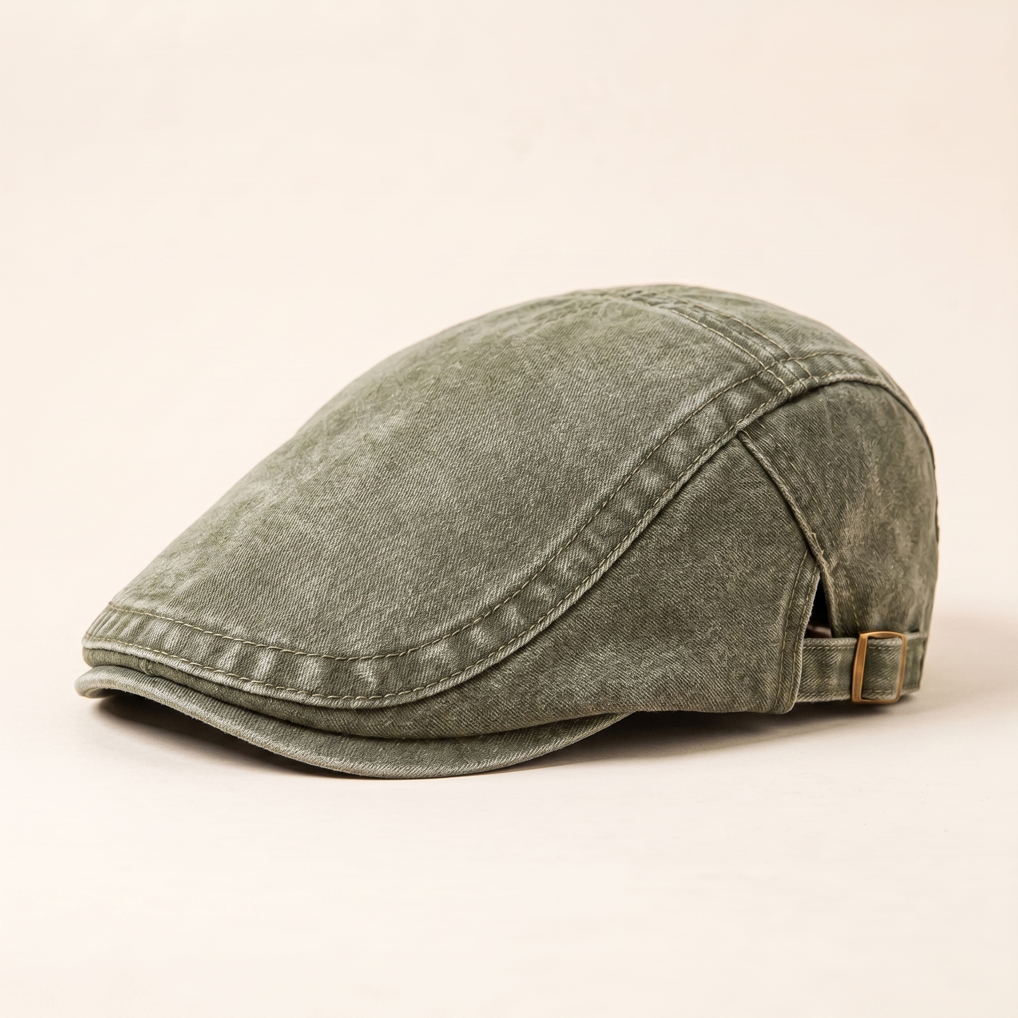 Cartivoe™ Men’s Vintage Washed Denim Flat Cap – Adjustable Classic Ivy Driving Hat 🧢