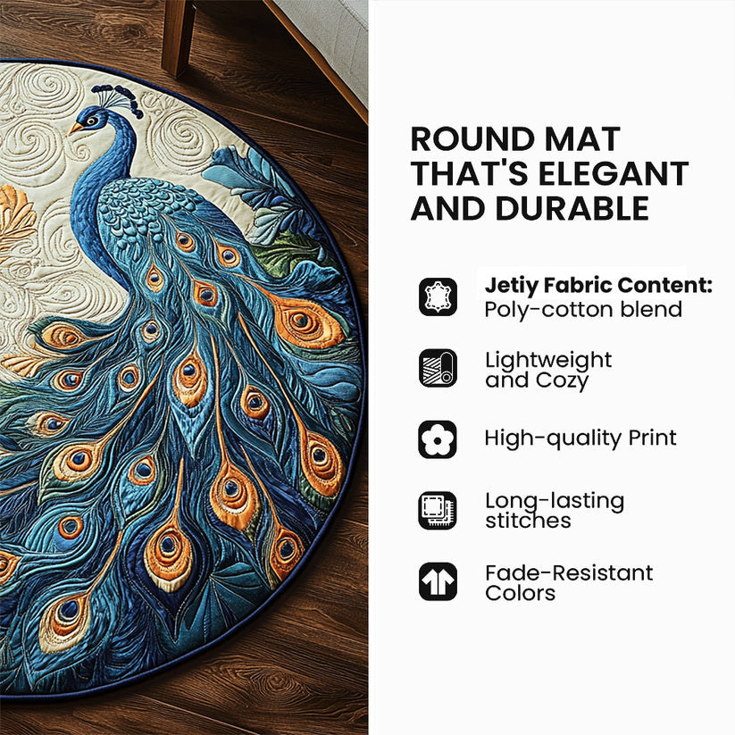 Fall Gnome Quilted Round Mat 