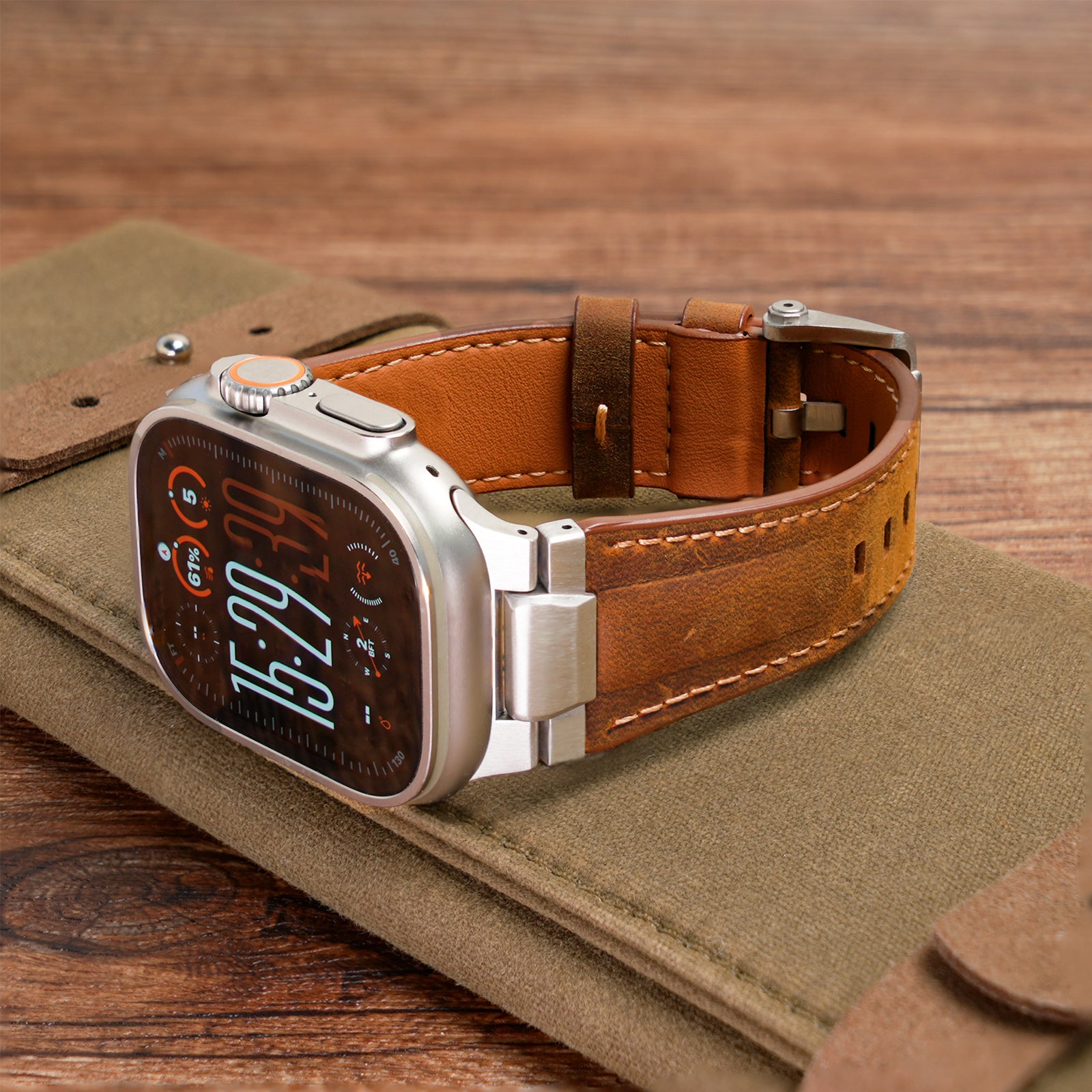 Plushgrid Leather Band For Apple Watch