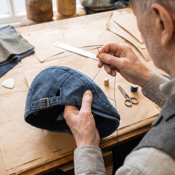 Hand Cut Denim Cap