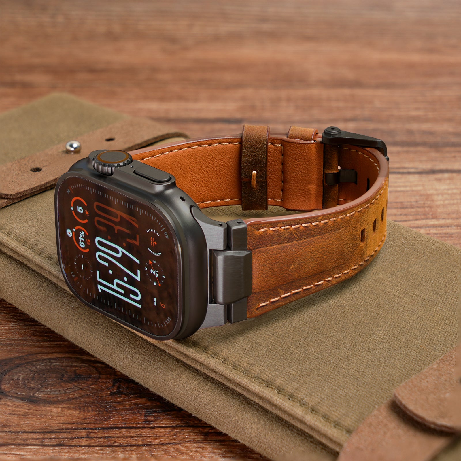 Plushgrid Leather Band For Apple Watch