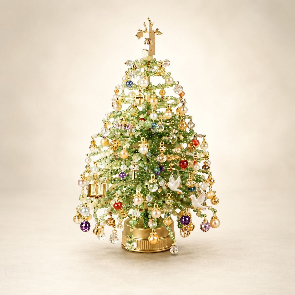 DIY Beaded Christmas Tree Ornament Craft Kit