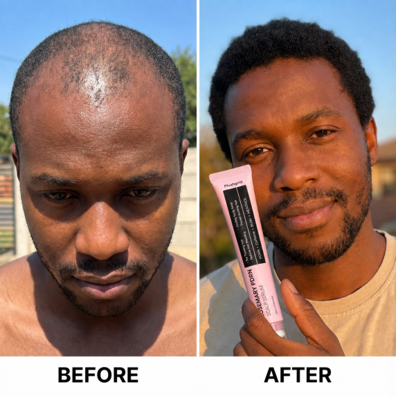 Customer before and after hair result 5