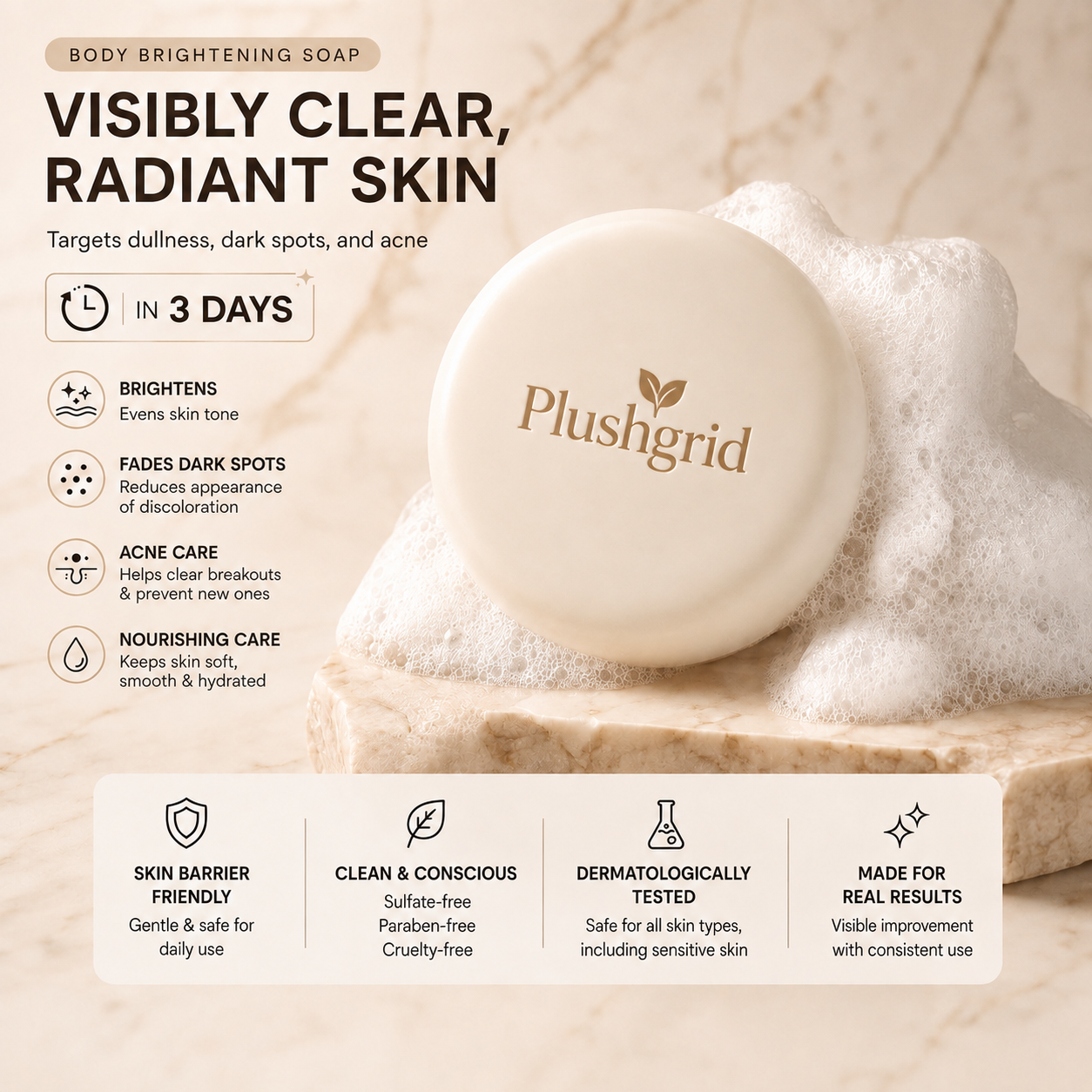 ⚡New Niacinamide Skin Soap – Brightens, Fades Spots & Freckles