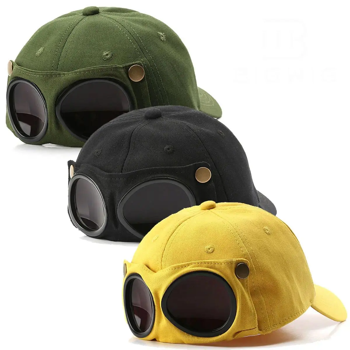 Men's Pilot Baseball Cap – Korean Style Fitted Hat with Curved Visor for Casual Outdoor Wear