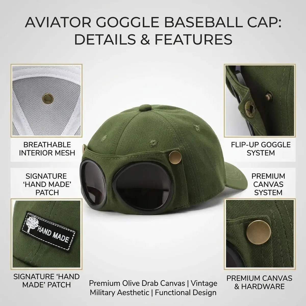 Men's Pilot Baseball Cap – Korean Style Fitted Hat with Curved Visor for Casual Outdoor Wear