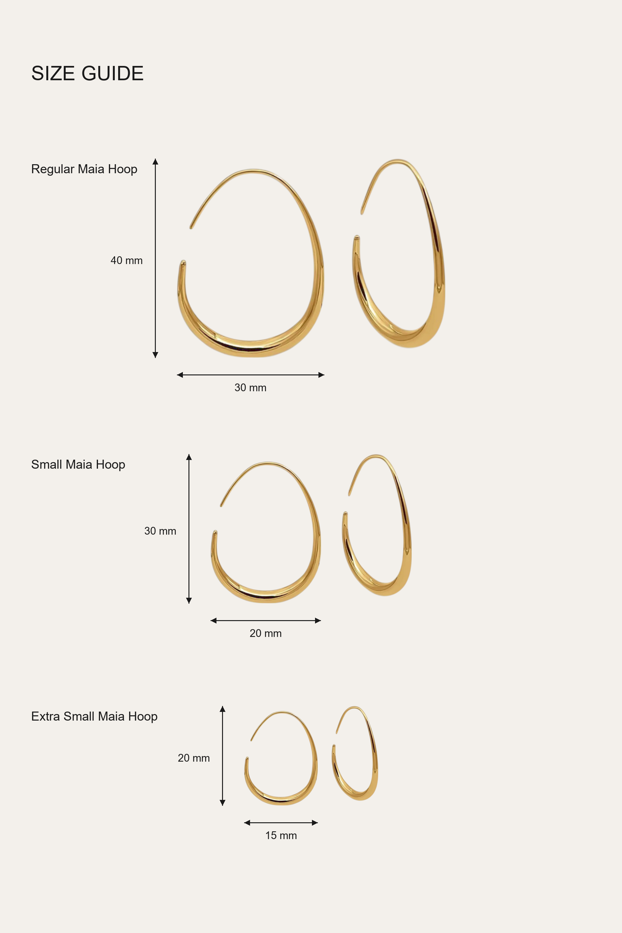 Maia Hoops XS