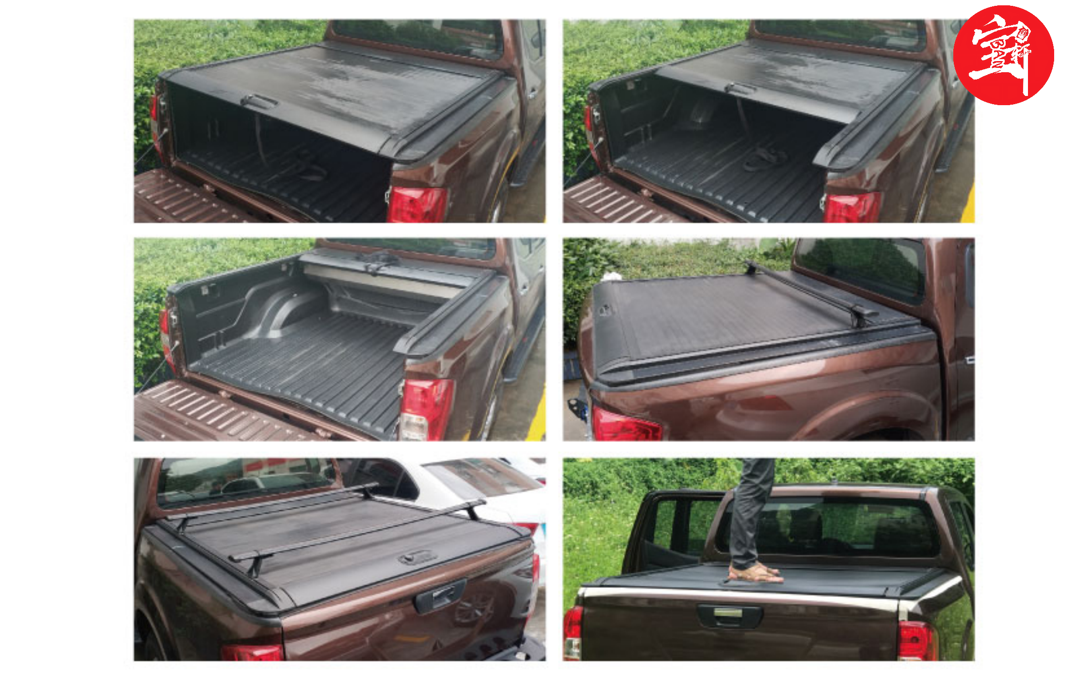 Aluminum Pickup Tonneau Cover for Contractors, Campers and Outdoor Equipment Hauling