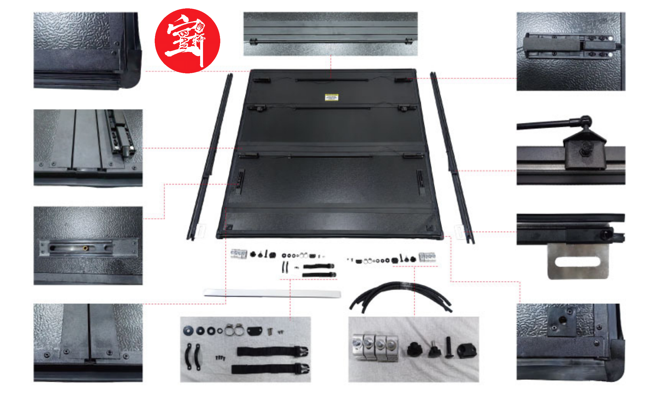 Heavy Duty Aluminum Roller Shutter Tonneau Cover for Pickup Truck Cargo Protection
