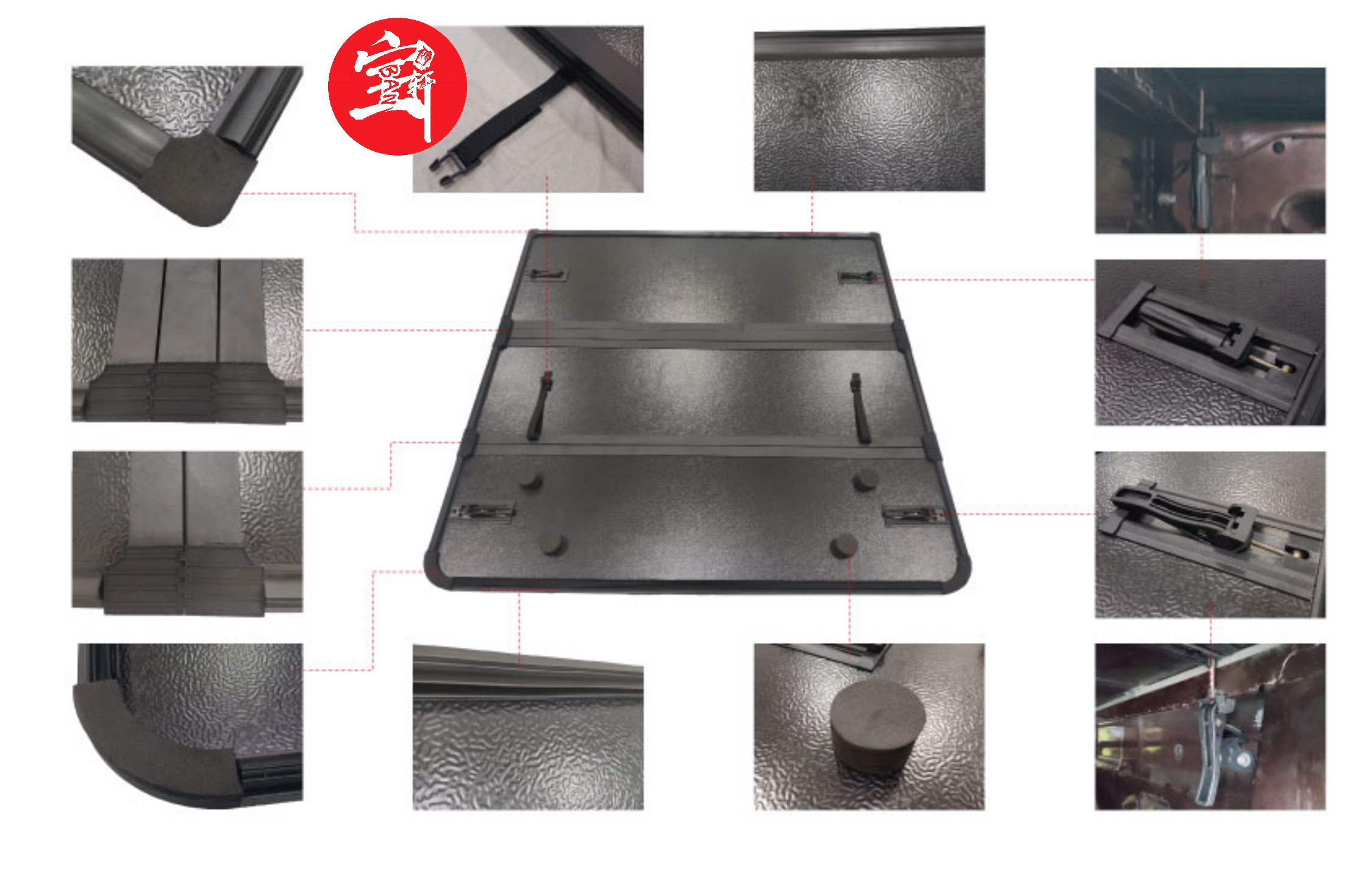Retractable Aluminum Tonneau Cover for Pickup Camping, Overlanding and Off-Road Trips