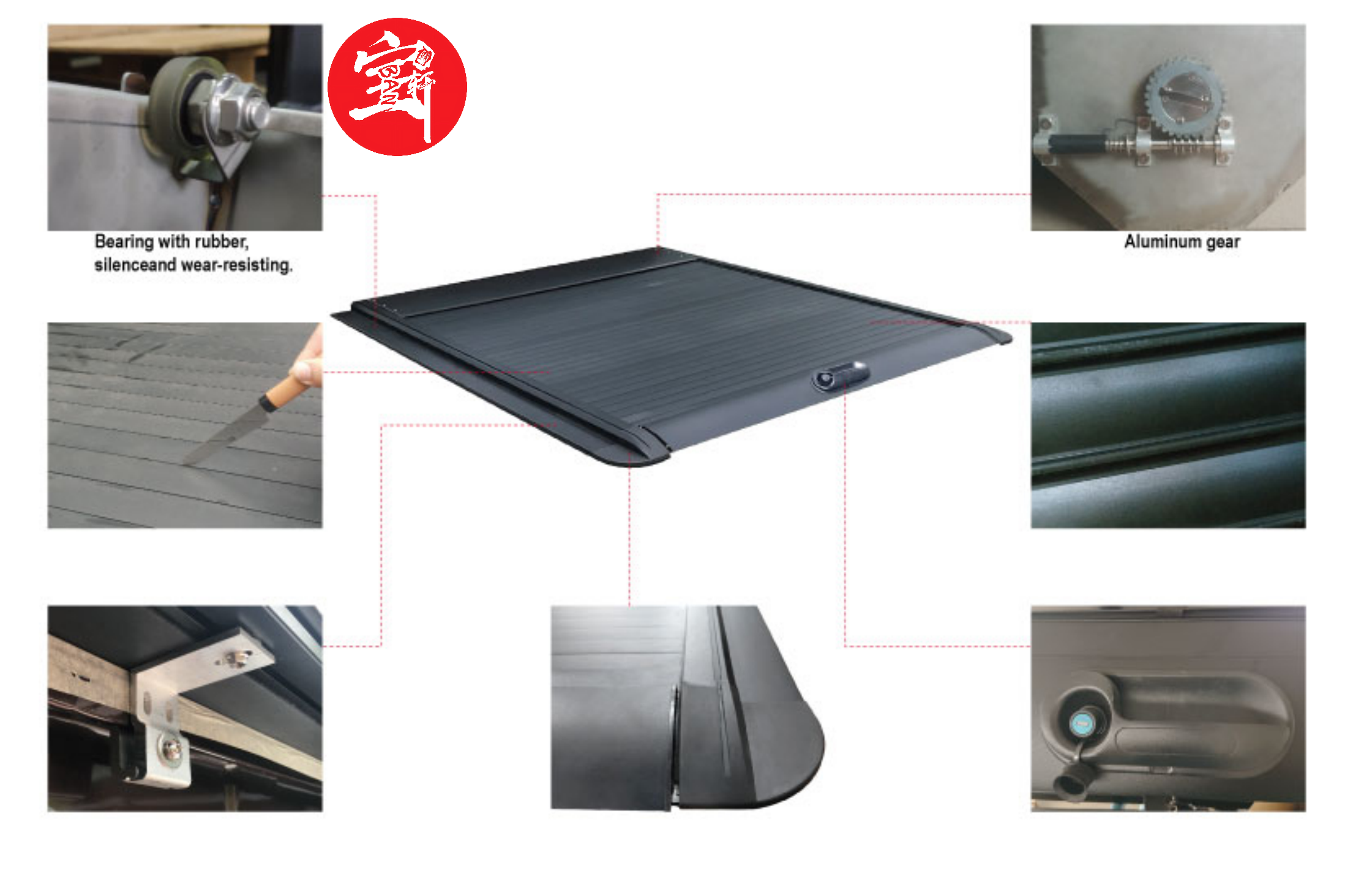 Rust-Resistant Aluminum Roller Shutter Cover Protects Cargo from Rain, Dust and Theft