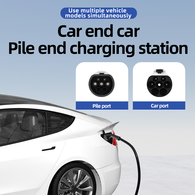 3.5kW/7kW/11kW/22kW Dual-Head EV Charging Gun, EU Standard, Type 2, OEM/ODM