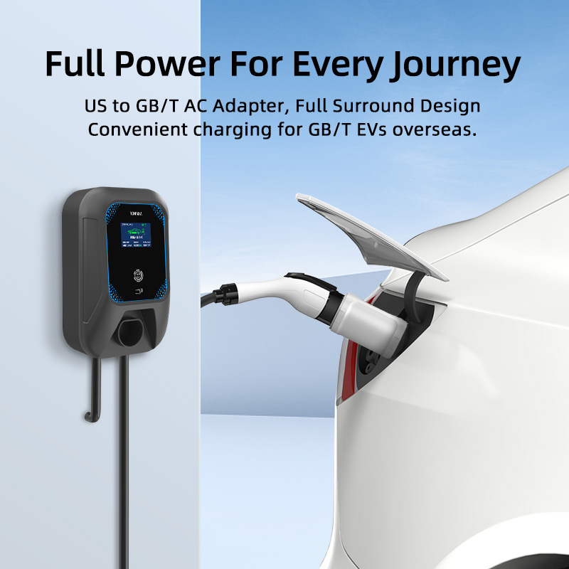 Type 1 to GB/T EV Charging Adapter, 220V, AC Slow Charging, Plug-and-Play, Portable Design
