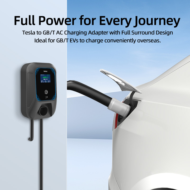 NACS to GB/T EV Charging Adapter, 220V, AC Slow Charging, Plug-and-Play, Portable Design
