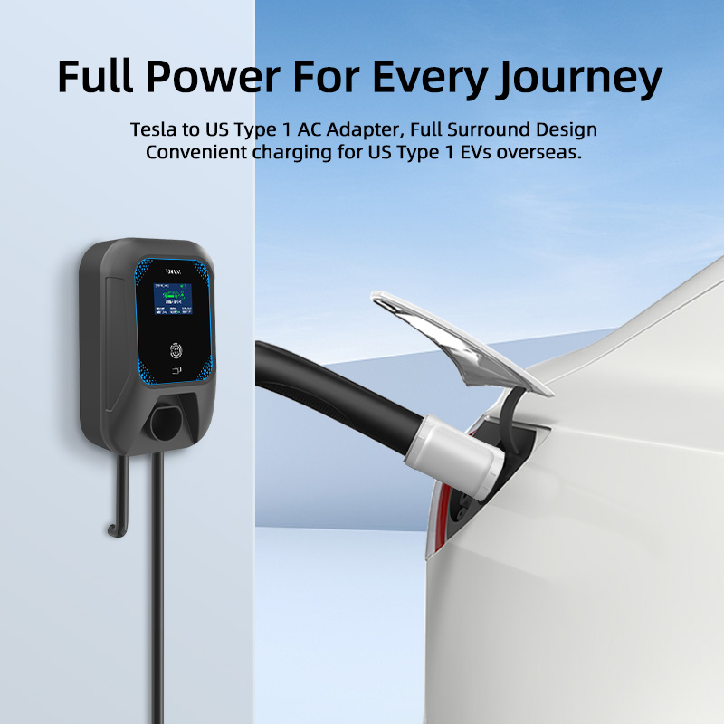 NACS to Type 1 EV Charging Adapter, 220V, AC Slow Charging, Plug-and-Play, Portable Design