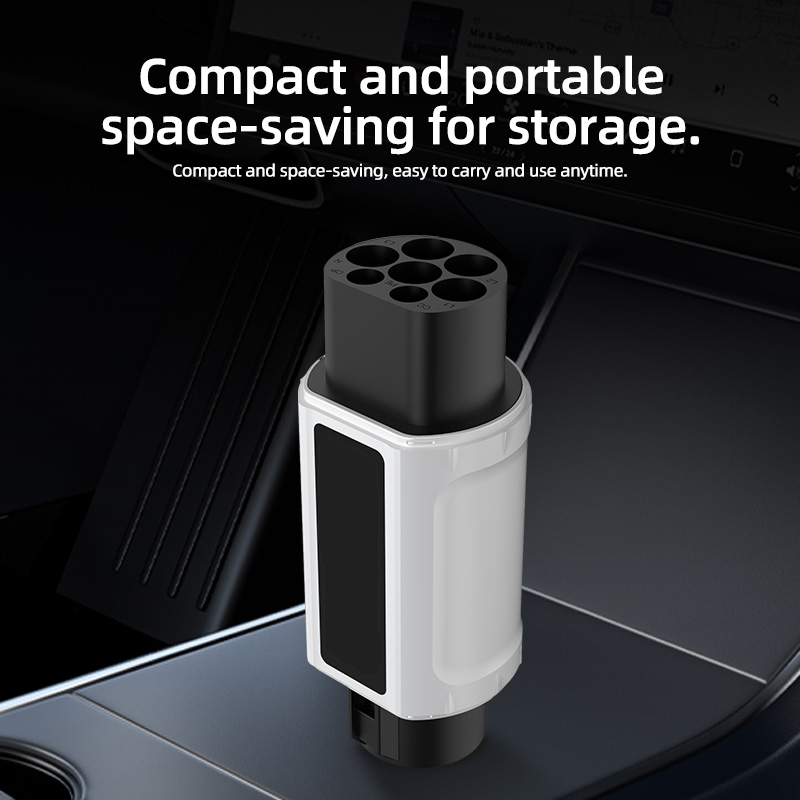 Type 1 to GB/T EV Charging Adapter, 220V, AC Slow Charging, Plug-and-Play, Portable Design