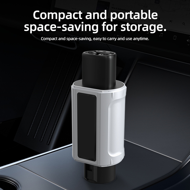 Type 1 to NACS EV Charging Adapter, 220V, AC Slow Charging, Plug-and-Play, Portable Design