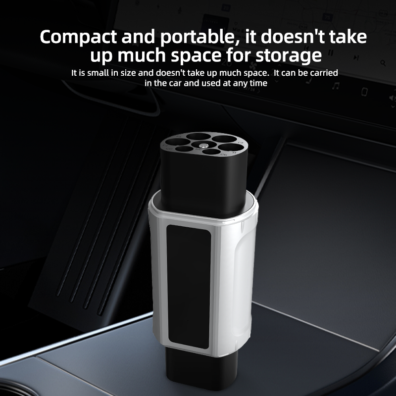 Type 2 to GB/T EV Charging Adapter, AC Slow Charging, Plug-and-Play, Portable Design