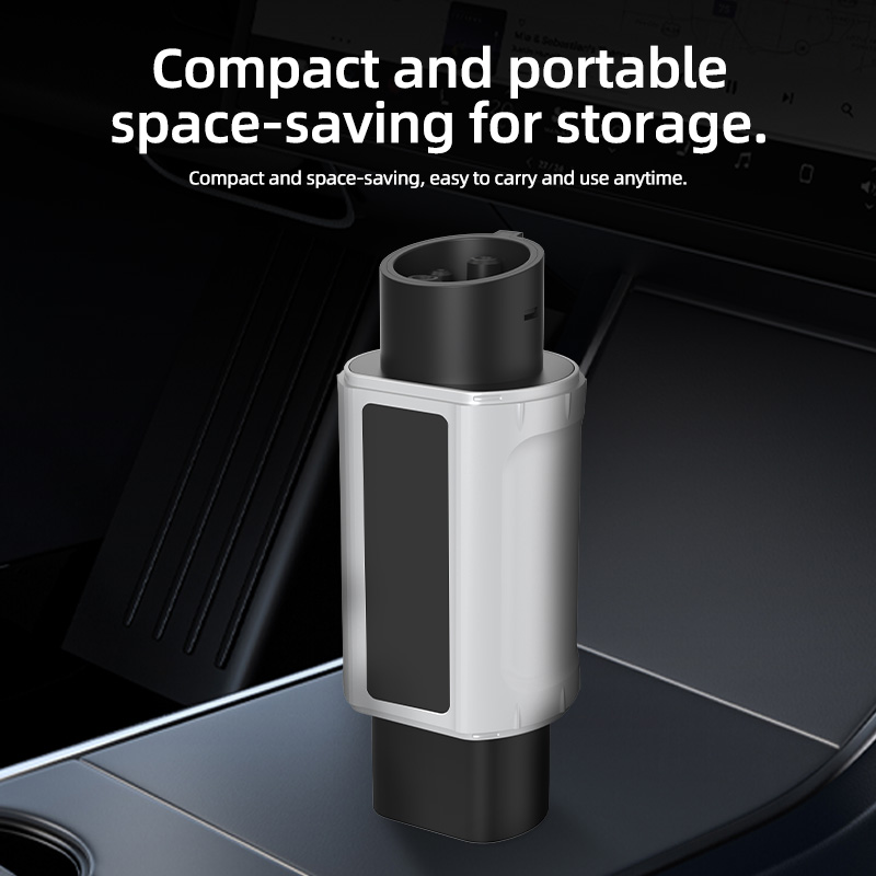 Type 2 to Type 1 EV Charging Adapter, 220V, AC Slow Charging, Plug-and-Play, Portable