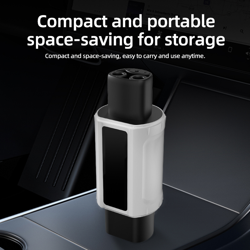 Type 2 to NACS EV Charging Adapter, 220V, AC Slow Charging, Plug-and-Play, Portable
