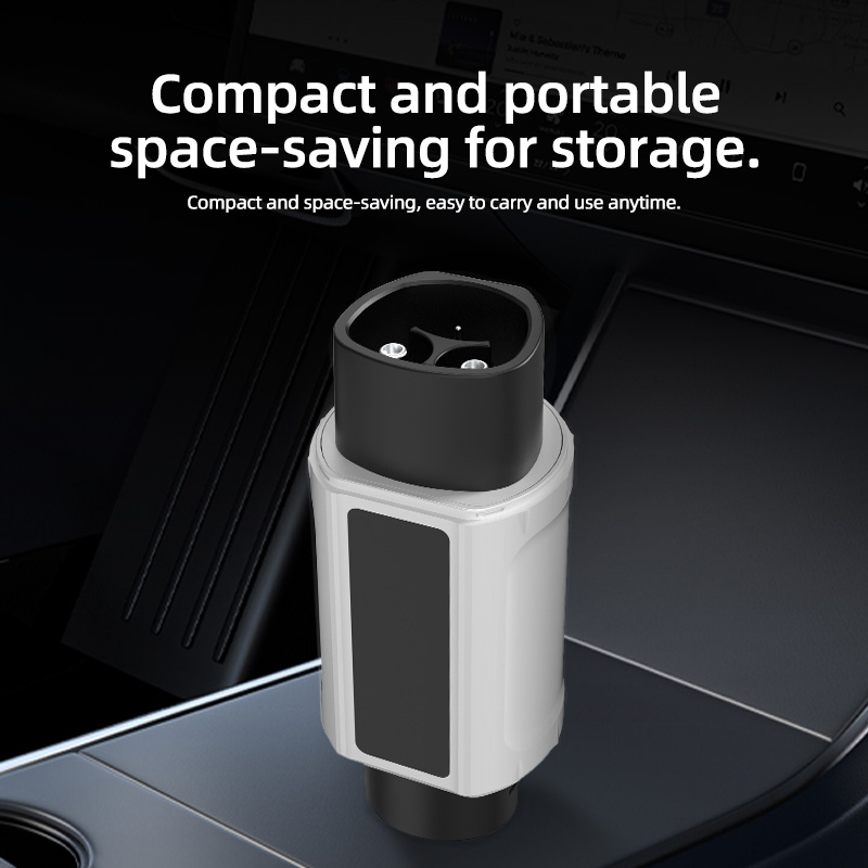 NACS to Type 1 EV Charging Adapter, 220V, AC Slow Charging, Plug-and-Play, Portable Design