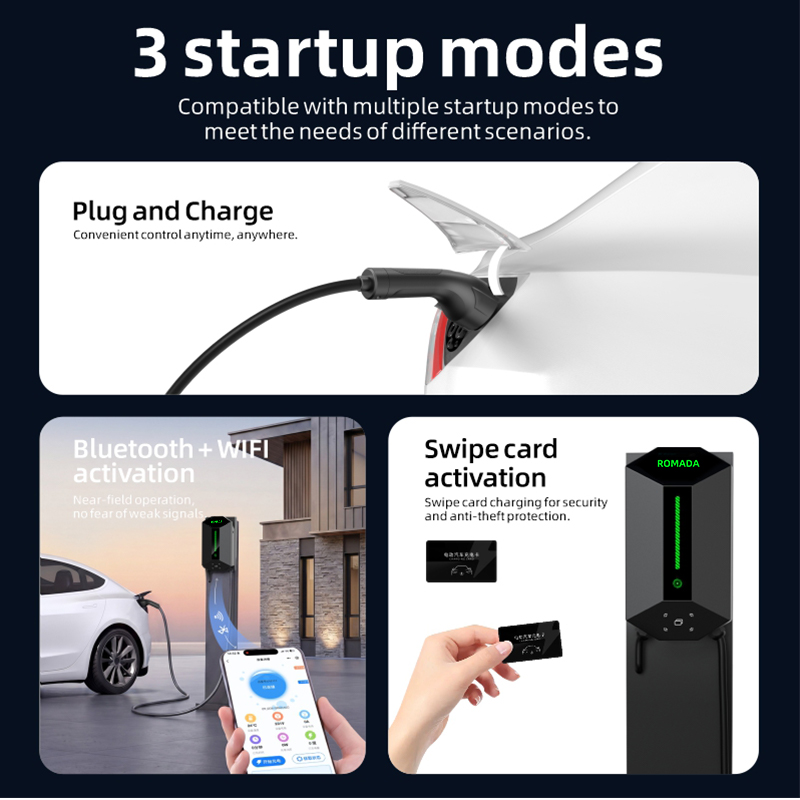 7-11-22kW Smart AC EV Charging Station, Type 2, 230V, Wall-Mounted