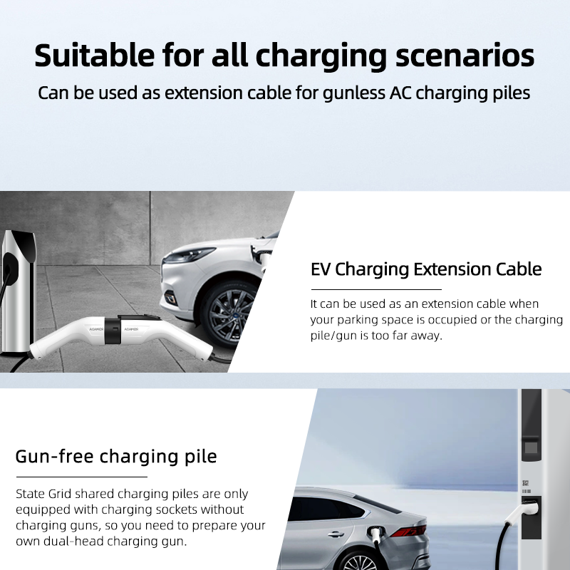 3.5kW/7kW Dual-Head EV Charging Gun, GB/T Standard, Portable, Customizable OEM/ODM