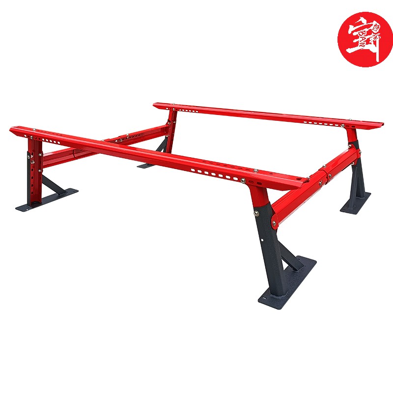 **Universal Pickup Truck Bed Cargo Rack, Carbon Steel, Adjustable Height, Heavy-Duty Design**