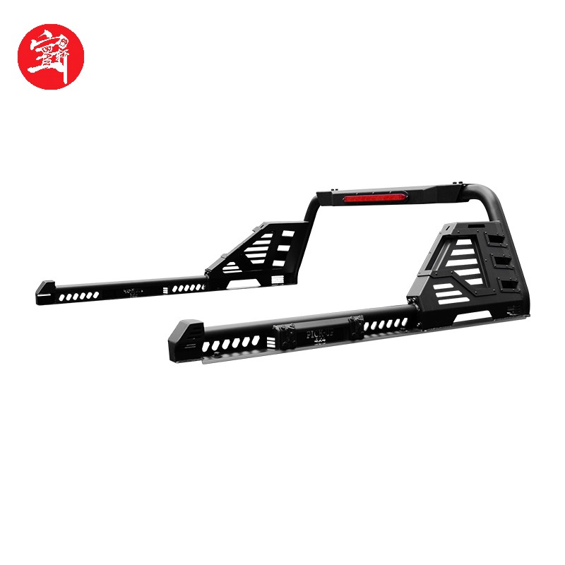 Pickup Roll Bar; Carbon Steel Truck Bed Rack; Anti-Roll Protection; High-Mounted Brake Light; Pickup Truck Accessories