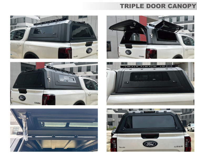 Triple Door Hardtop Truck Canopy for Pickup Camping and Overlanding Adventures