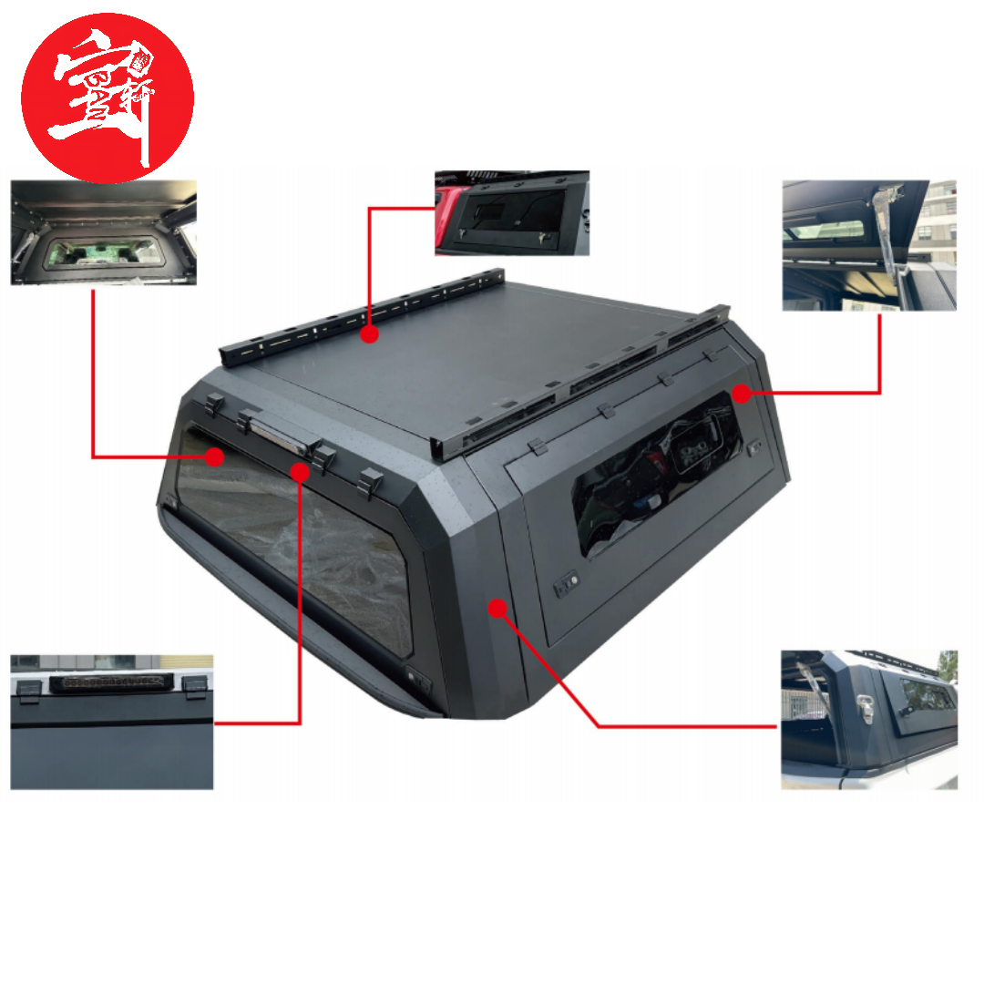 Triple Door Hardtop Truck Canopy for Pickup Camping and Overlanding Adventures