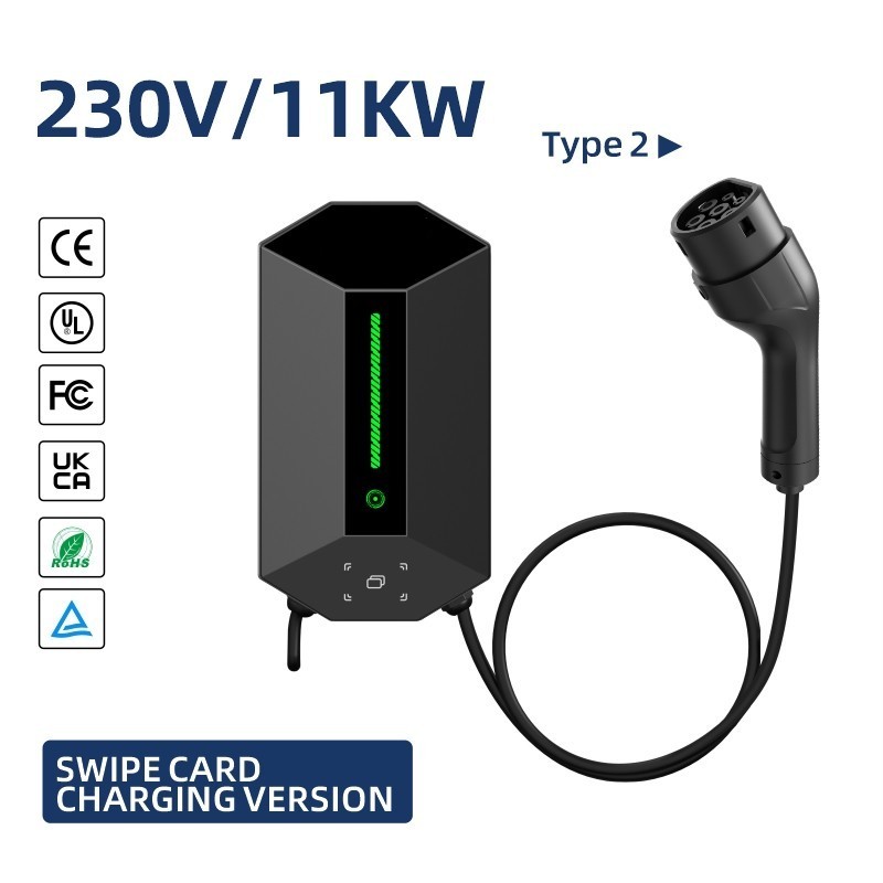 7-11-22kW Smart AC EV Charging Station, Type 2, 230V, Wall-Mounted