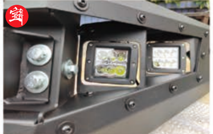 Heavy-Duty Ranger Front Bumper, High-Strength Steel, LED Lights, Off-Road Protection, Powder-Coated Finish