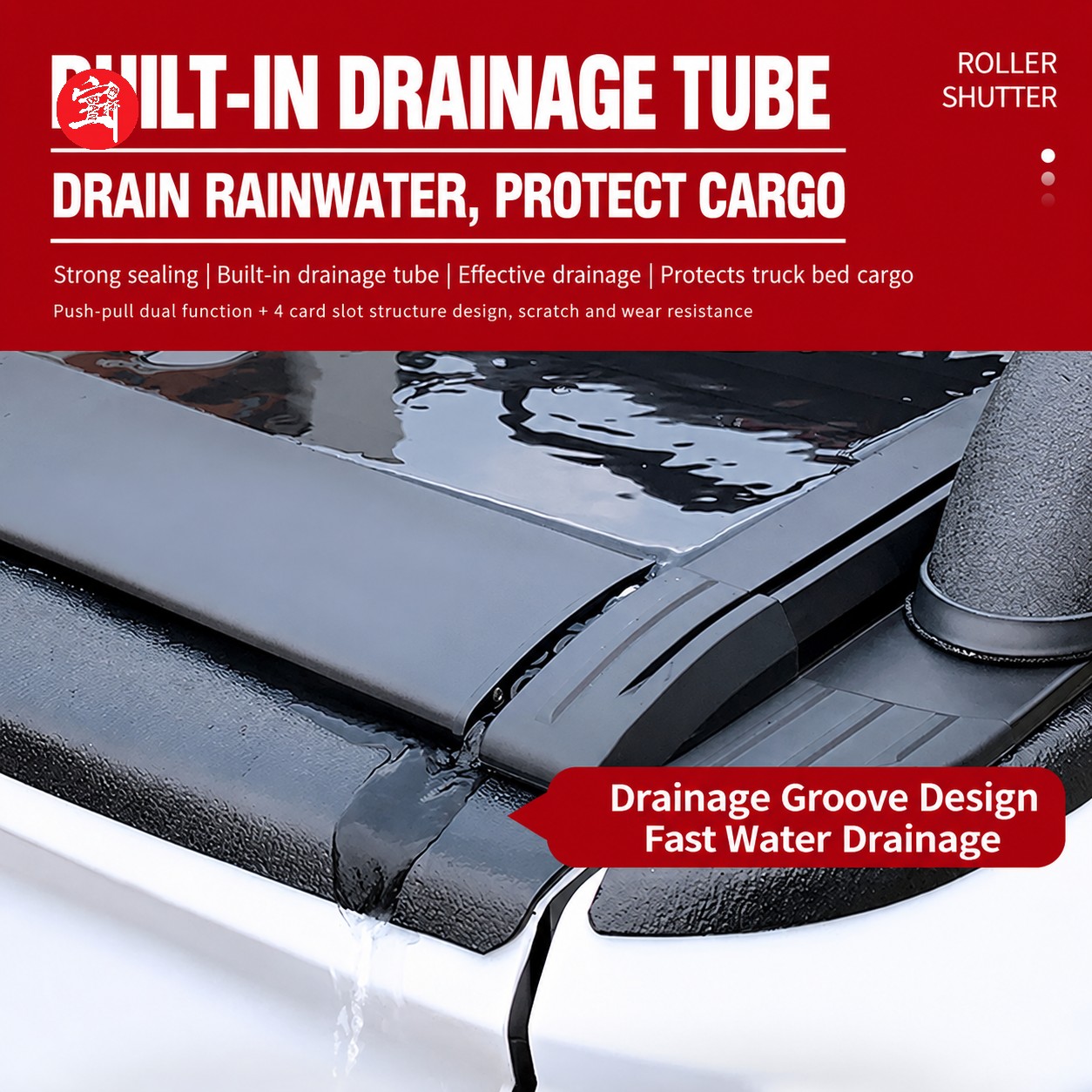 Multi-Function Aluminum Alloy Retractable Roller Shutter Tonneau Cover for Pickup Trucks
