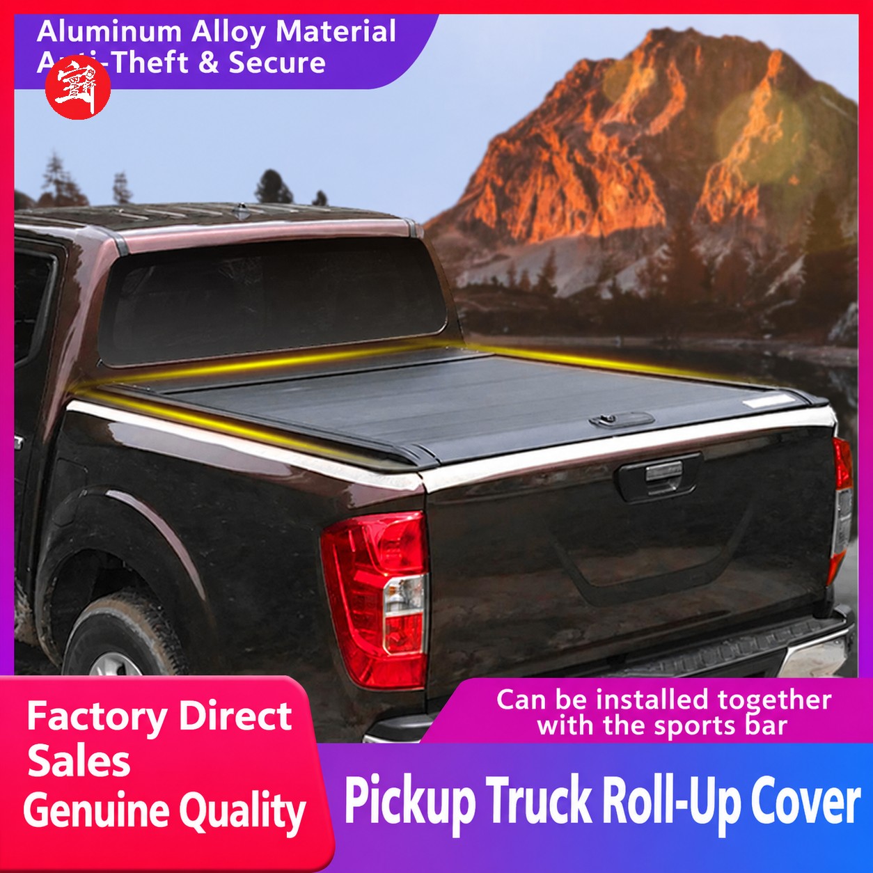 Multi-Function Aluminum Alloy Retractable Roller Shutter Tonneau Cover for Pickup Trucks
