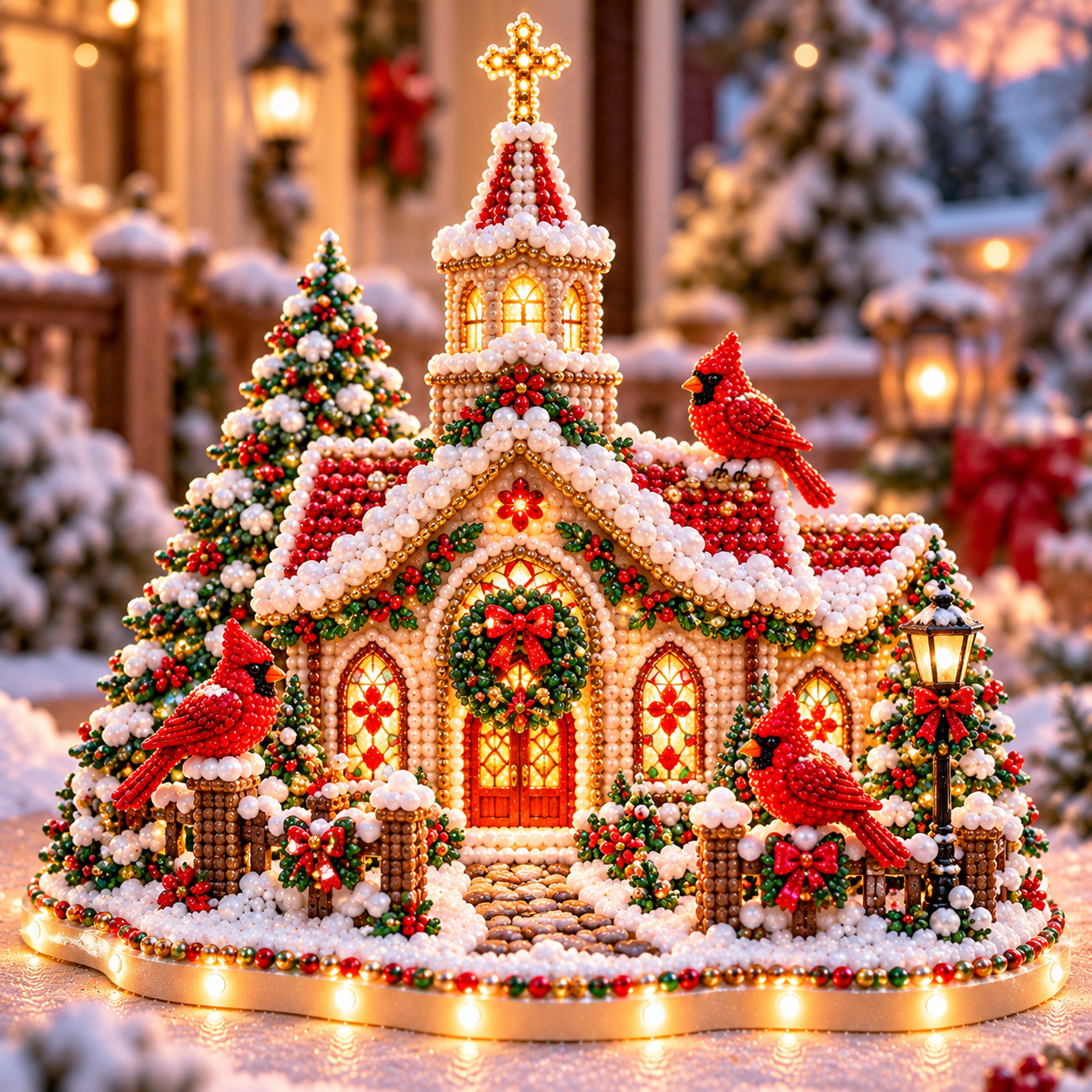 🔥 Last Day 70% OFF –✨Magical Christmas Village – DIY Rhinestone Set for Festive Table Decor