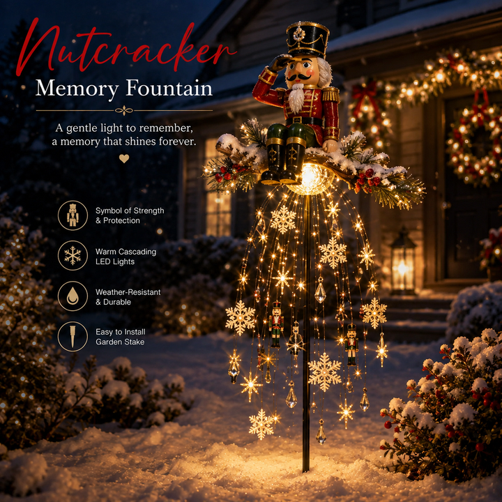❤️ Cardinal Memory Fountain – Lighted Christmas Remembrance Garden Decor