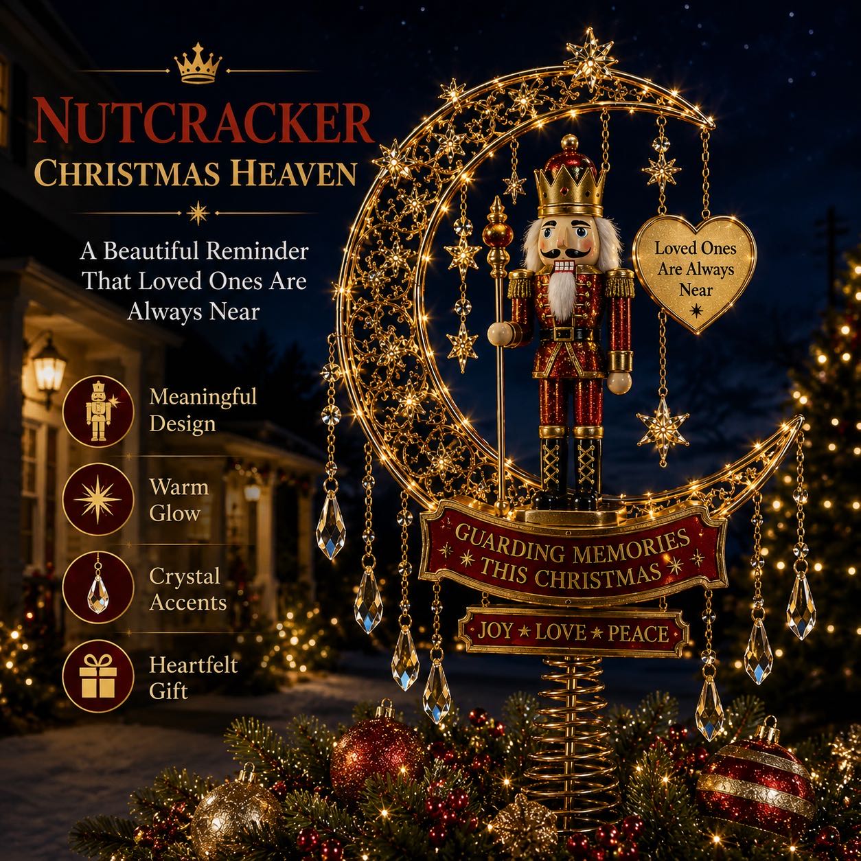 🔥Last Day 49% OFF✨ Angel’s Christmas Moon™ Lighted Angel Tree Topper
