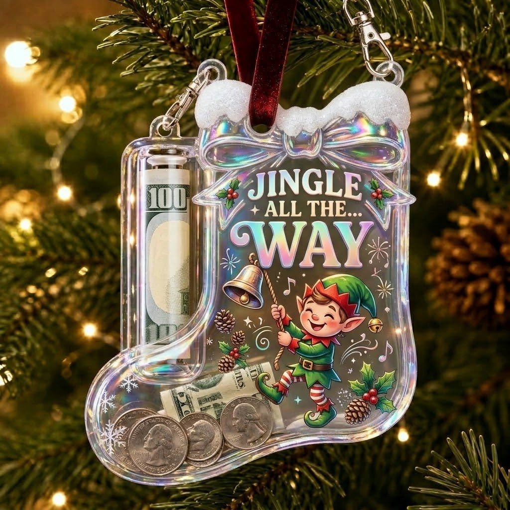 🔥LAST DAY 70% OFF-Christmas Stocking Money Holder Ornament