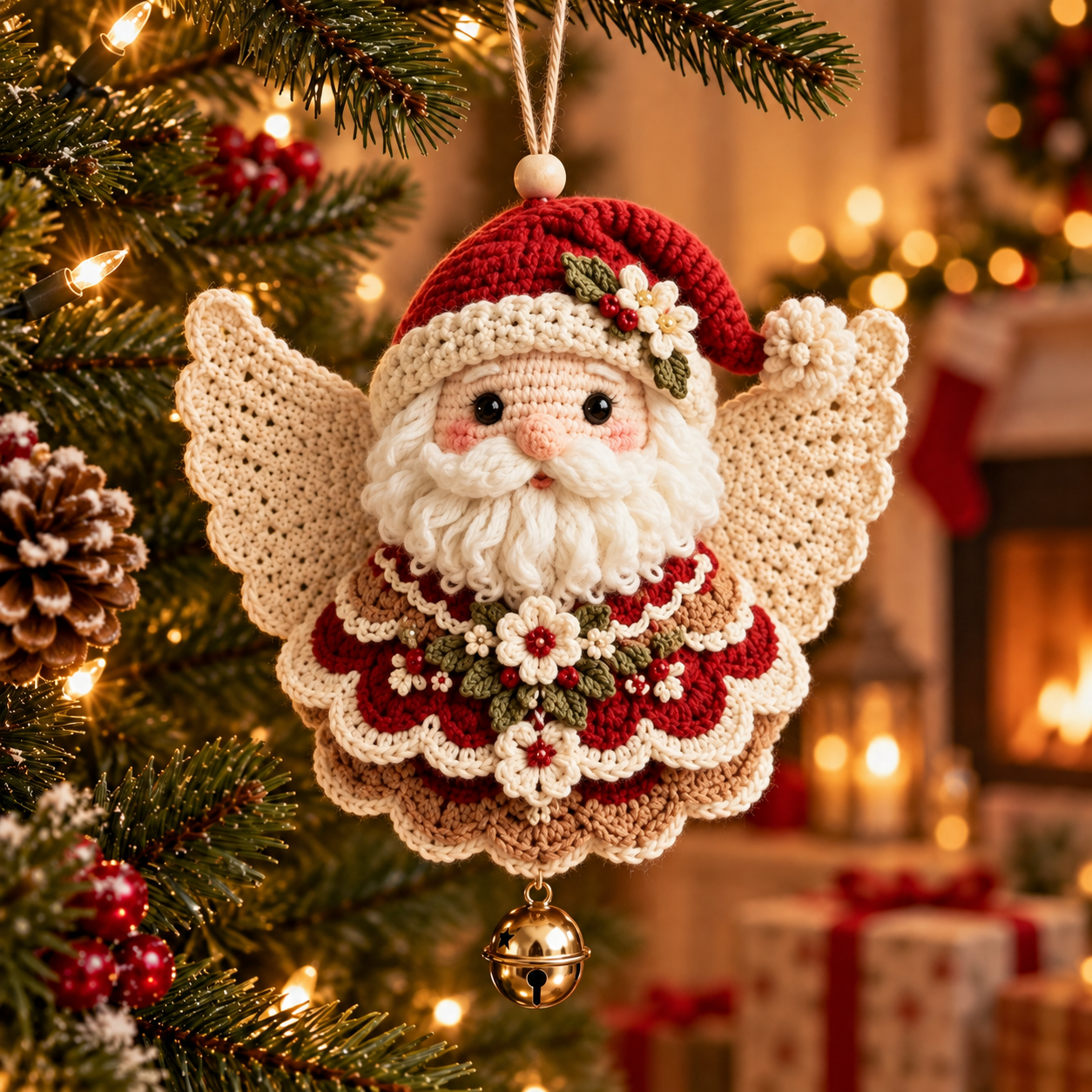 🎄  Last Day 70% OFF –  DIY Crochet Christmas Angel Ornament Kit – Make, Hang & Treasure✨
