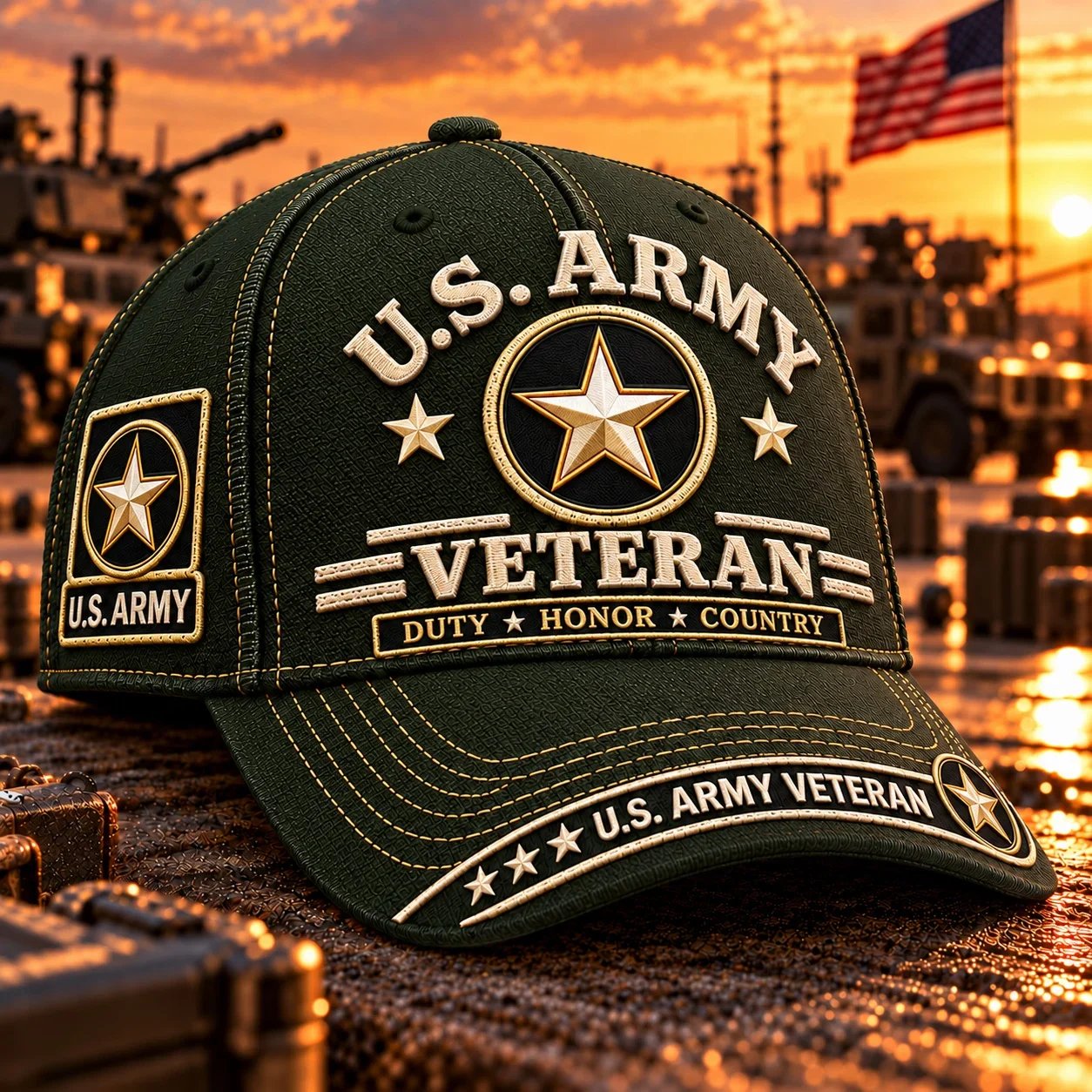 U.S. Army Veteran cap design