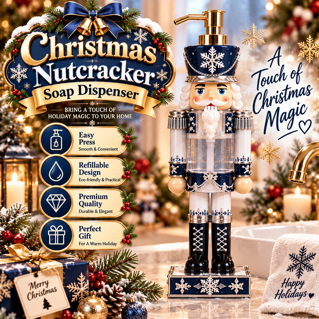 🎄 Christmas Nutcracker Soap Dispenser