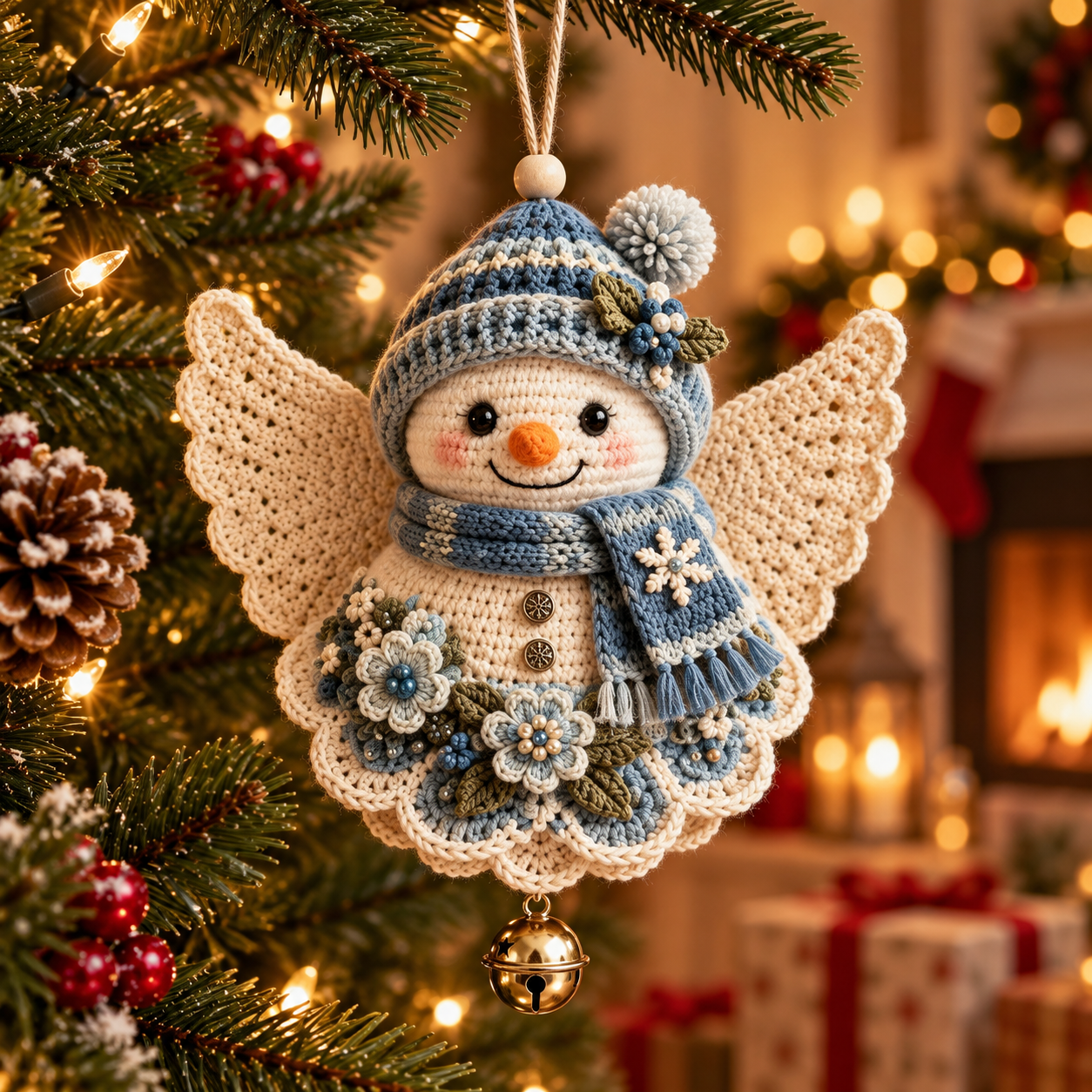 🎄  Last Day 70% OFF –  DIY Crochet Christmas Angel Ornament Kit – Make, Hang & Treasure✨