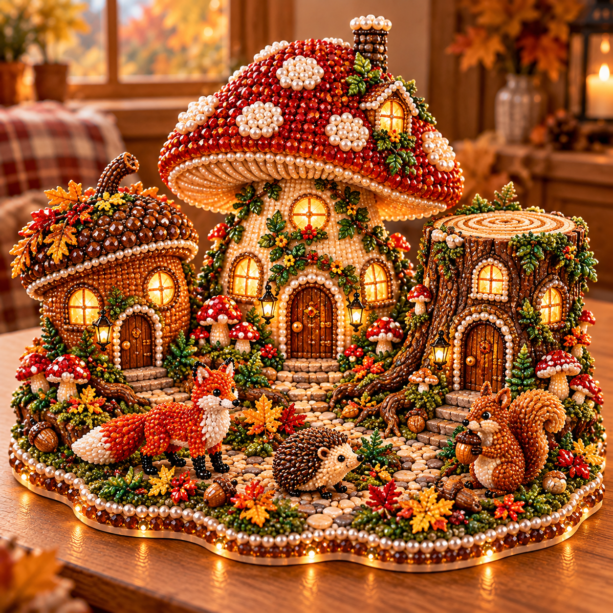 🔥 Holiday Sale: 60% Off 🍂 DIY Sparkling Autumn Village — 3D Diamond Art Decoration Kit
