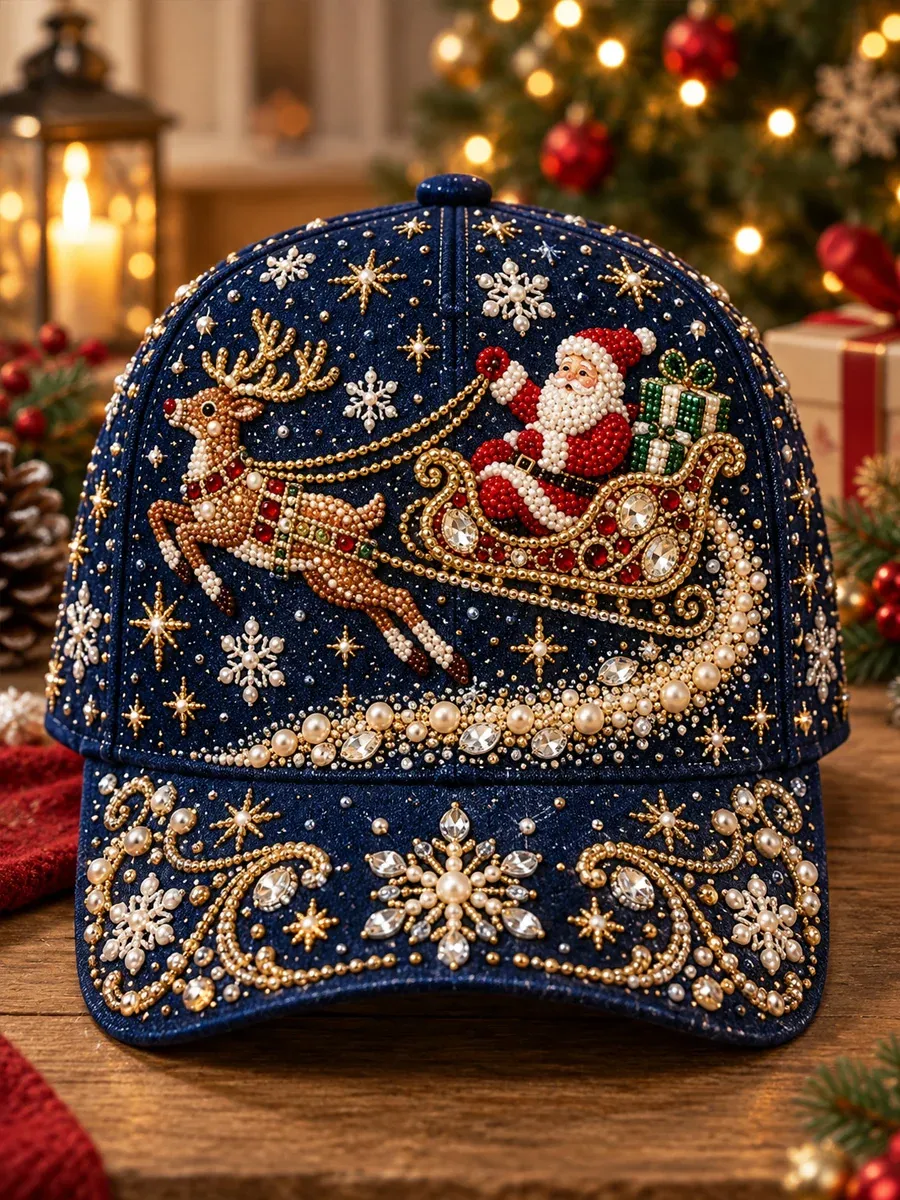 ⏳ Last Day 70% OFF – 🧢🎄 Premium Christmas Embroidered Baseball Cap | Festive Design, Adjustable Fit & Holiday Comfort