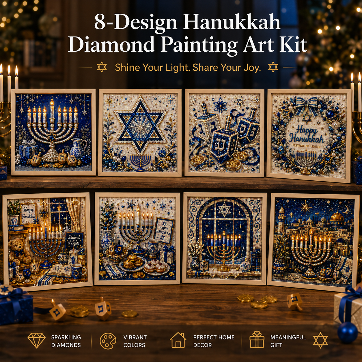 🎁 Last Day70% OFF-DIY Hanukkah Pearl Art Kit ✨