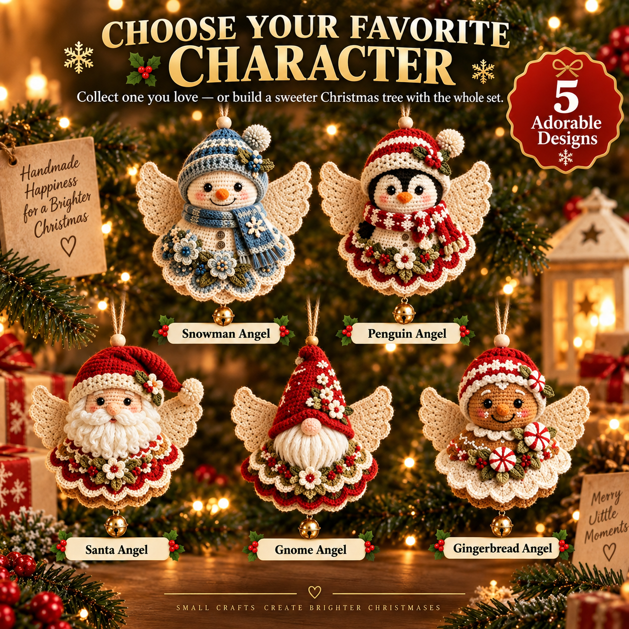 🎄  Last Day 70% OFF –  DIY Crochet Christmas Angel Ornament Kit – Make, Hang & Treasure✨