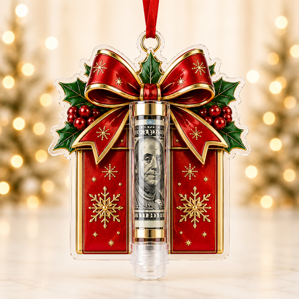 🎁💵 Last Day70% OFF Christmas Cash Holder Ornament — Turn Cash Into a Christmas Surprise