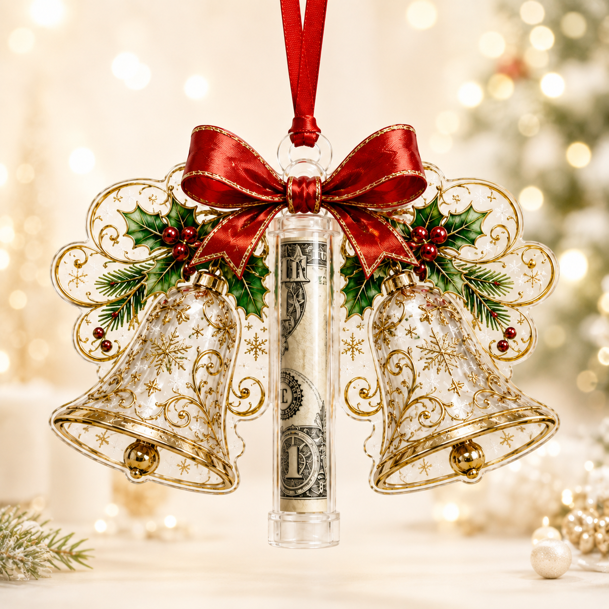 🎁💵 Last Day70% OFF Christmas Cash Holder Ornament — Turn Cash Into a Christmas Surprise